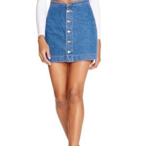 Button Down Jean Skirt - American Apparel - Size S